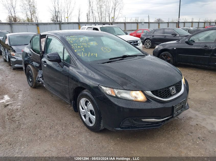 2013 Honda Civic Sdn VIN: 2HGFB2F46DH016393 Lot: 12001294