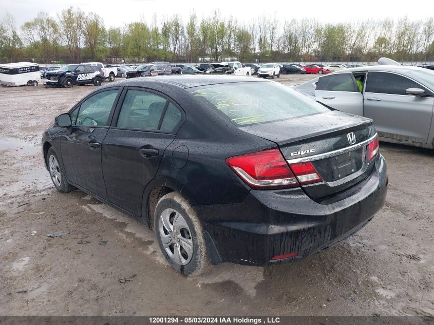 2013 Honda Civic Sdn VIN: 2HGFB2F46DH016393 Lot: 12001294