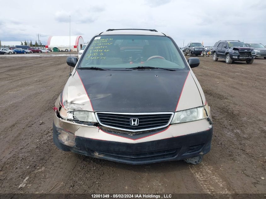 2001 Honda Odyssey Lx VIN: 2HKRL18571H009349 Lot: 12001349