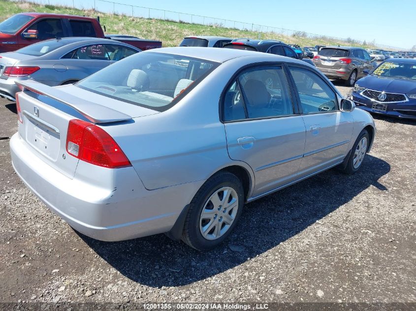 2003 Honda Civic Sdn VIN: 2HGES15663H944888 Lot: 12001355