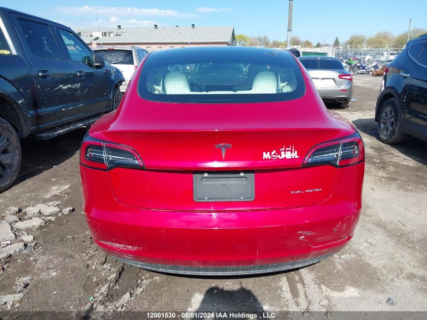 2020 Tesla Model 3 VIN: 5YJ3E1EB6LF789257 Lot: 12001530