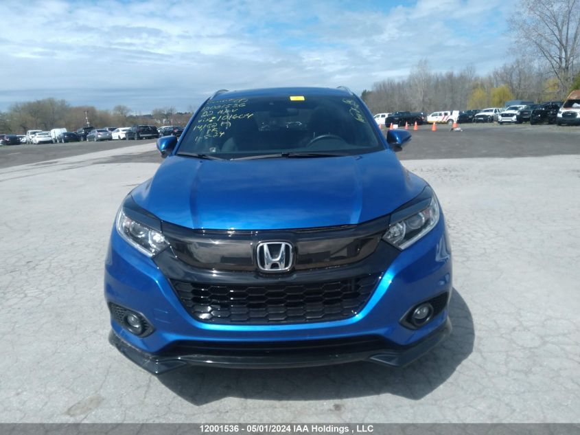 2022 Honda Hr-V VIN: 3CZRU6H25NM101604 Lot: 12001536