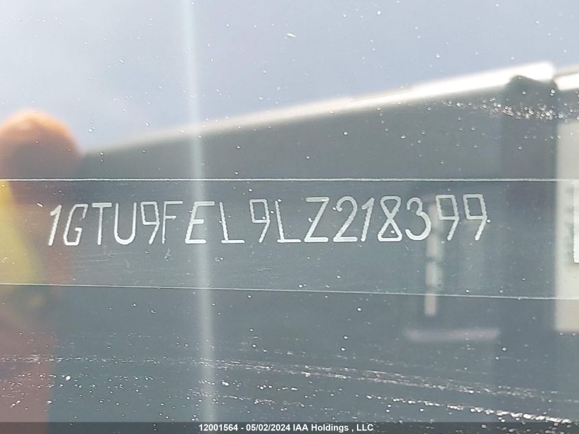 2020 GMC Sierra 1500 VIN: 1GTU9FEL9LZ218399 Lot: 12001564