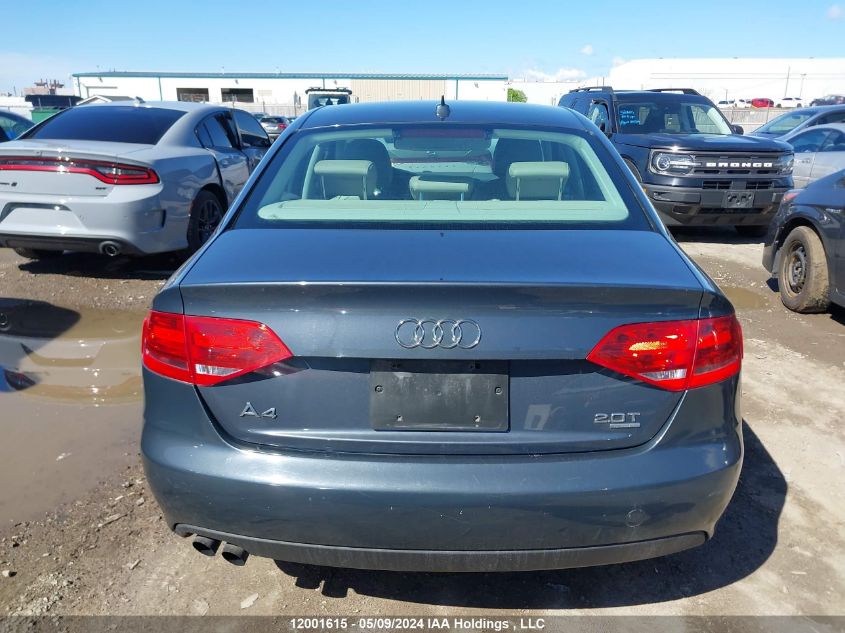 2009 Audi A4 VIN: WAULF68KX9N068744 Lot: 12001615