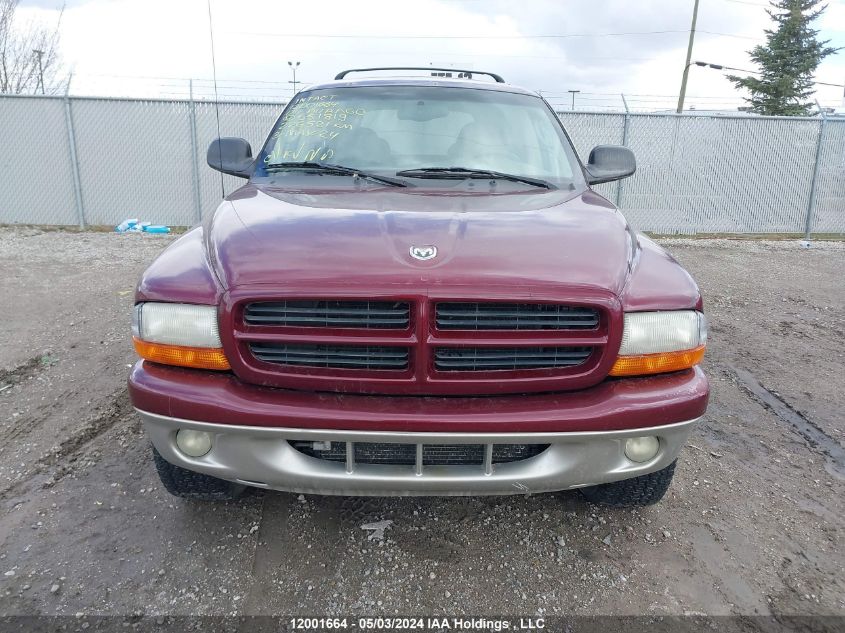 2001 Dodge Durango VIN: 1B4HS28N51F551819 Lot: 12001664