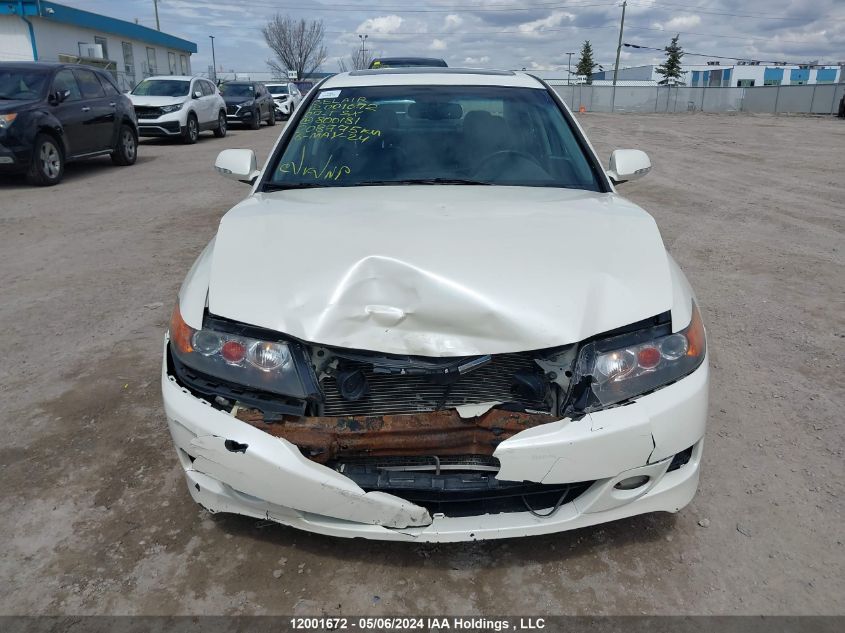 2007 Acura Tsx VIN: JH4CL96807C800181 Lot: 12001672