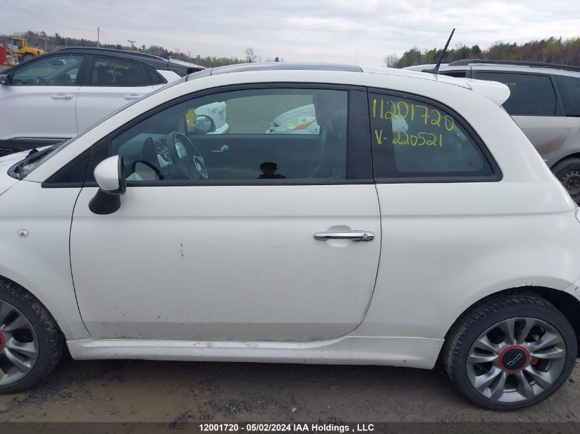 2014 Fiat 500 Sport VIN: 3C3CFFBR7ET220521 Lot: 12001720