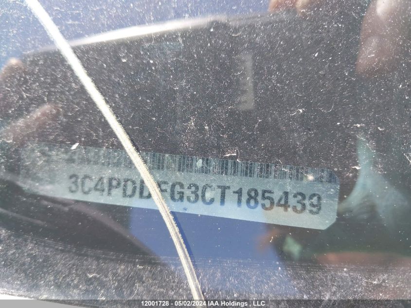 2012 Dodge Journey R/T VIN: 3C4PDDFG3CT185439 Lot: 12001728