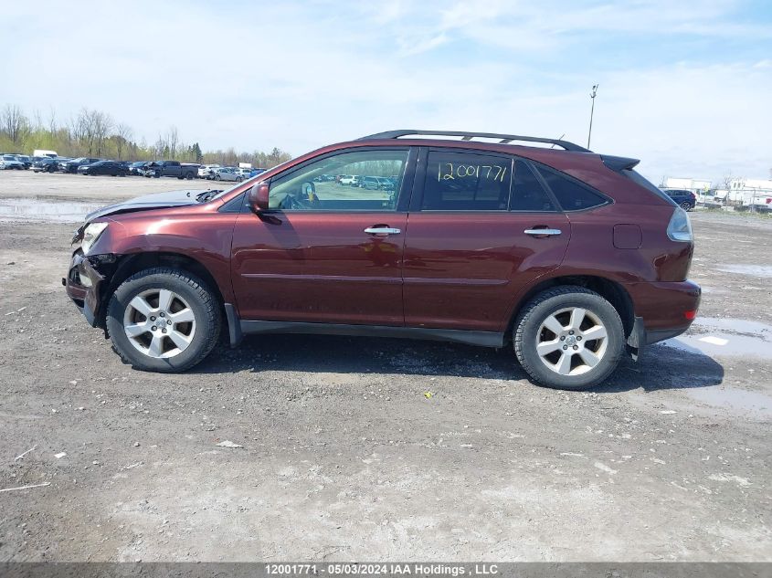 2009 Lexus Rx 350 VIN: JTJHK31U292857449 Lot: 12001771