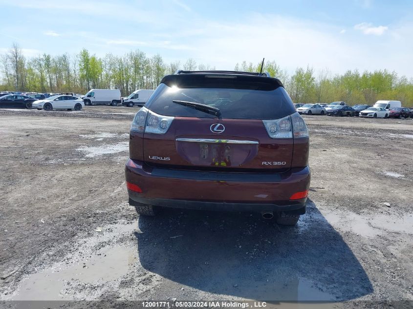 2009 Lexus Rx 350 VIN: JTJHK31U292857449 Lot: 12001771