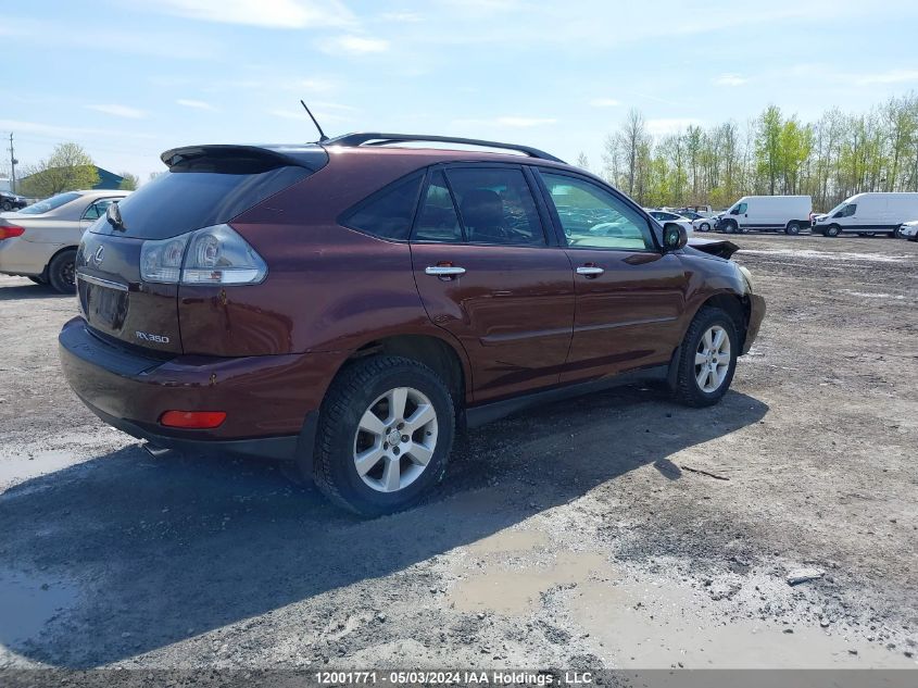 2009 Lexus Rx 350 VIN: JTJHK31U292857449 Lot: 12001771