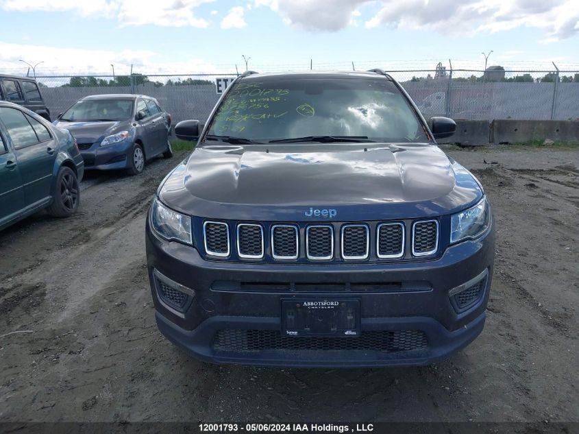 2019 Jeep Compass Sport VIN: 3C4NJDAB8KT756756 Lot: 12001793