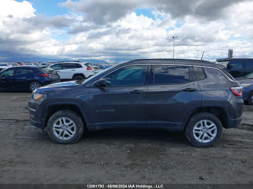 2019 Jeep Compass Sport VIN: 3C4NJDAB8KT756756 Lot: 12001793