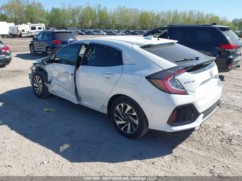 2017 Honda Civic Hatchback VIN: SHHFK7H21HU304324 Lot: 12001800