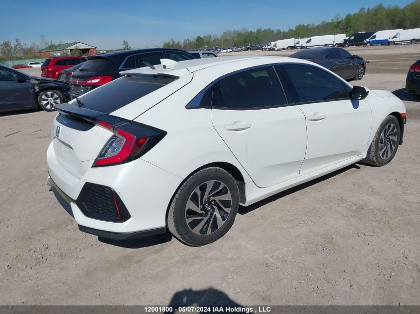 2017 Honda Civic Hatchback VIN: SHHFK7H21HU304324 Lot: 12001800