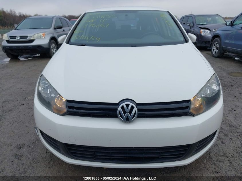 2011 Volkswagen Golf VIN: WVWDA7AJ5BW276267 Lot: 12001855