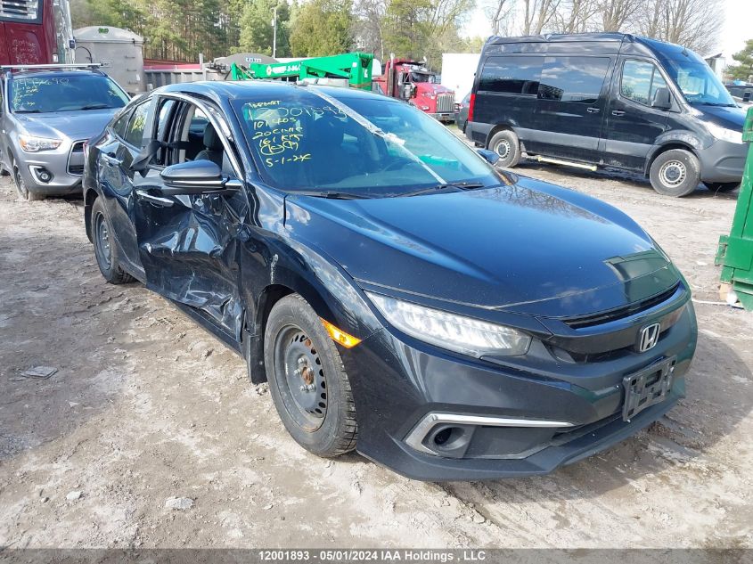 2020 Honda Civic Touring VIN: 2HGFC1F95LH101405 Lot: 12001893