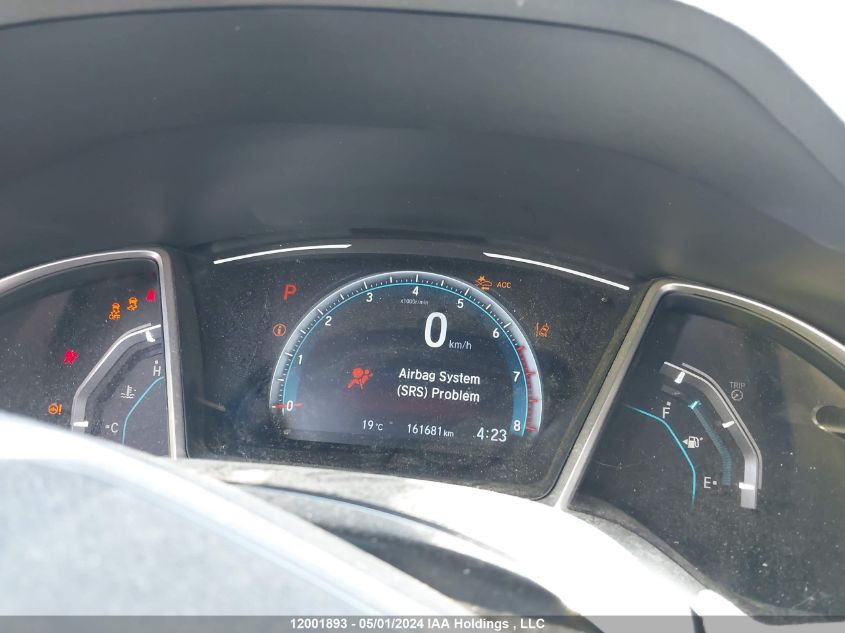 2020 Honda Civic Touring VIN: 2HGFC1F95LH101405 Lot: 12001893