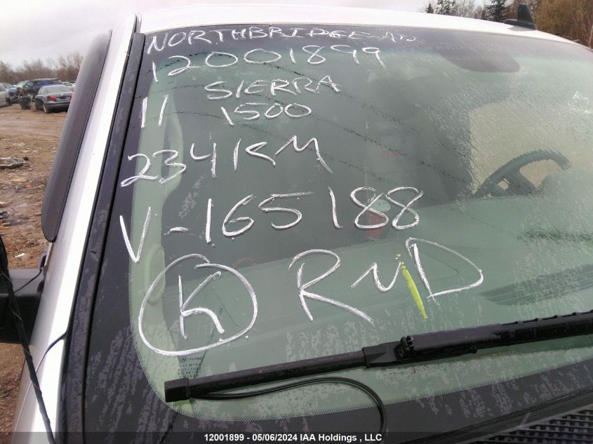 2011 GMC Sierra 1500 VIN: 3GTP2UEA0BG165188 Lot: 12001899