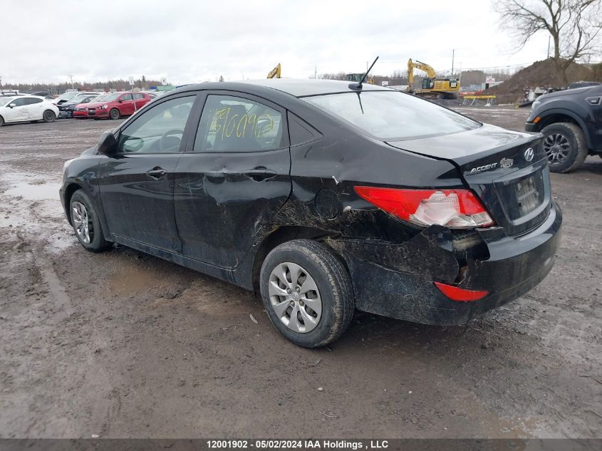 2016 Hyundai Accent L VIN: KMHCT4AE3GU954231 Lot: 12001902