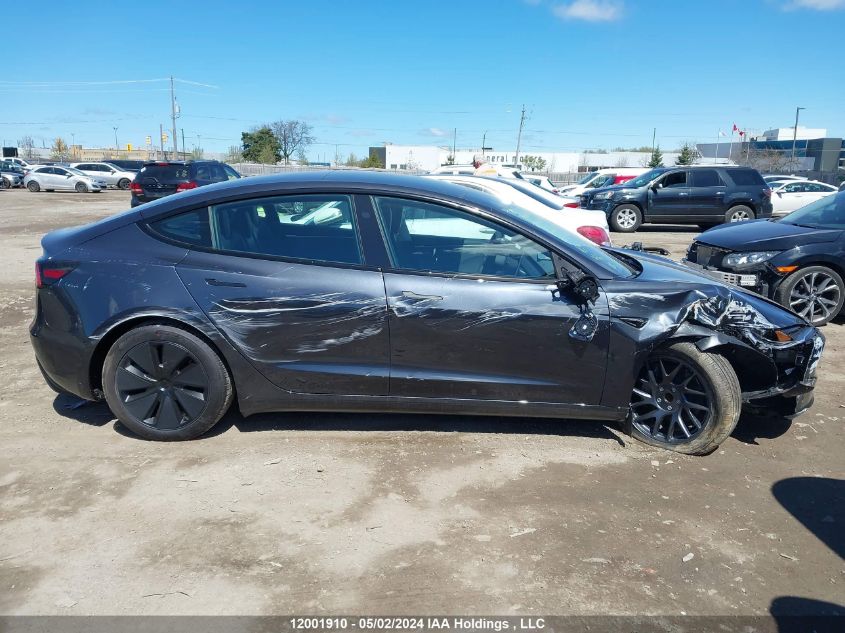 2024 Tesla Model 3 VIN: LRW3E7FA2RC090672 Lot: 12001910