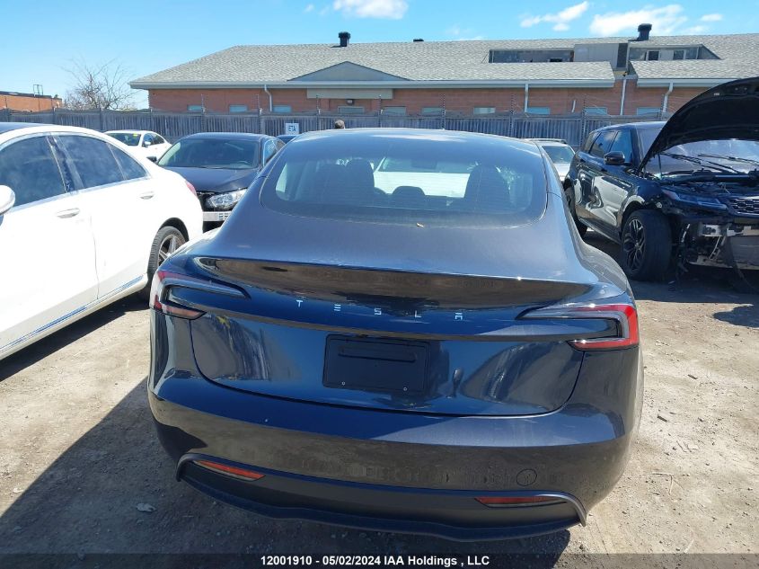 2024 Tesla Model 3 VIN: LRW3E7FA2RC090672 Lot: 12001910