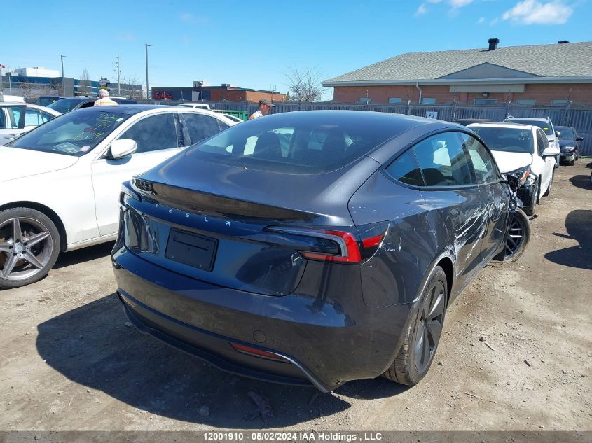 2024 Tesla Model 3 VIN: LRW3E7FA2RC090672 Lot: 12001910