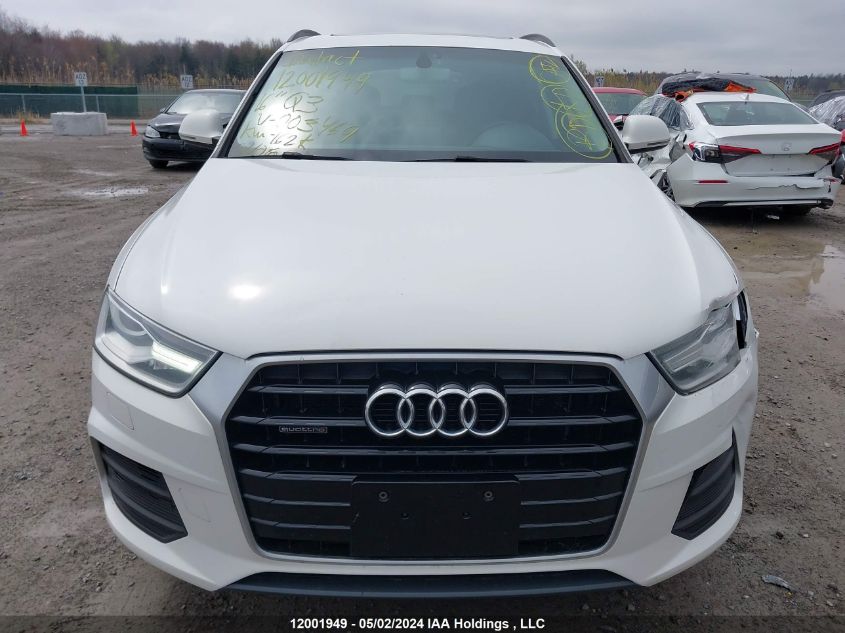 2016 Audi Q3 VIN: WA1EFCFS1GR003469 Lot: 12001949