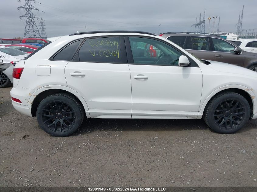 2016 Audi Q3 VIN: WA1EFCFS1GR003469 Lot: 12001949