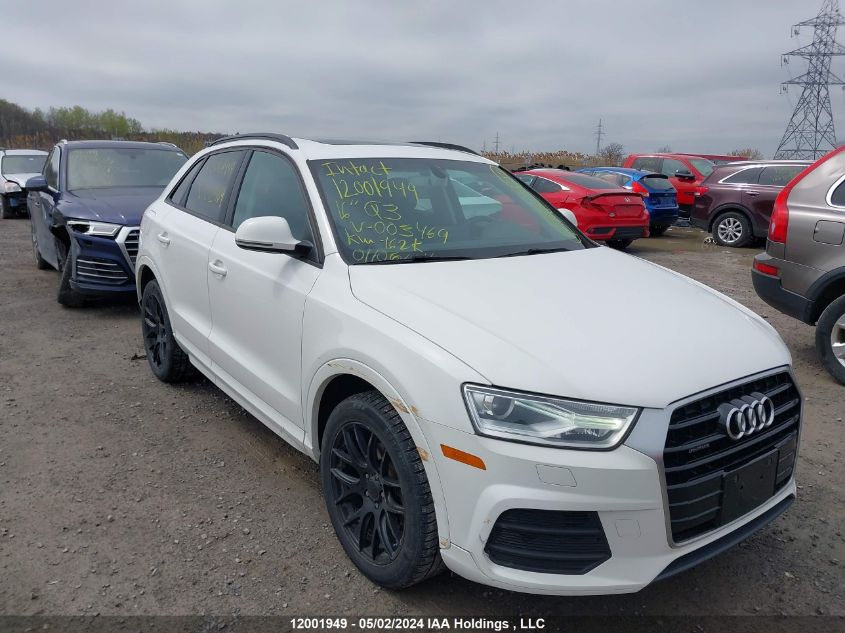 2016 Audi Q3 VIN: WA1EFCFS1GR003469 Lot: 12001949