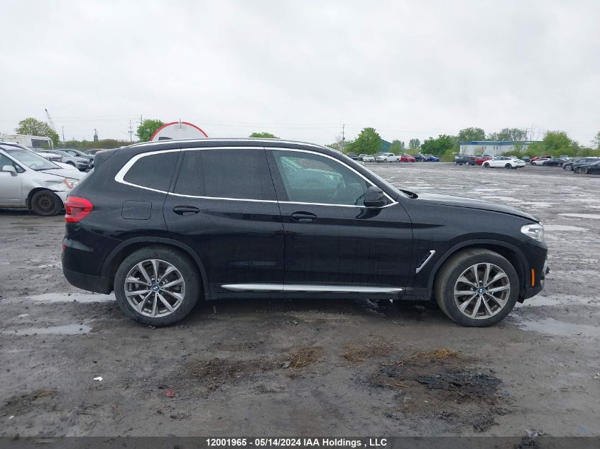 2019 BMW X3 VIN: 5UXTR9C55KLP76803 Lot: 12001965