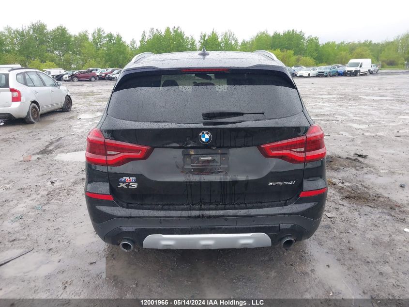 2019 BMW X3 VIN: 5UXTR9C55KLP76803 Lot: 12001965