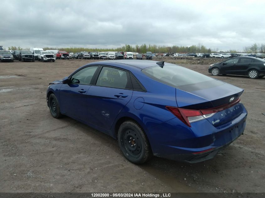 2022 Hyundai Elantra Sel VIN: KMHLM4AG3NU327332 Lot: 12002000