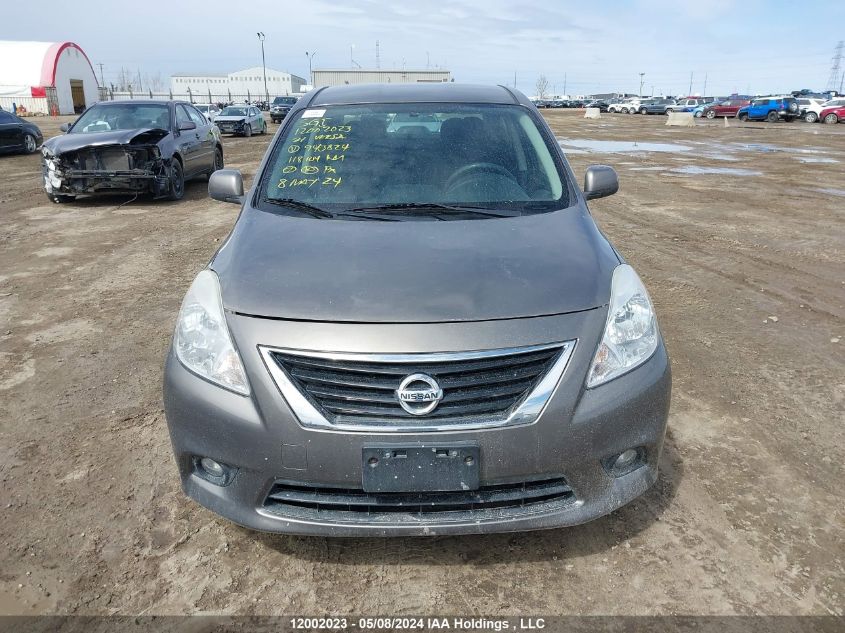 2012 Nissan Versa VIN: 3N1CN7AP7CL943824 Lot: 12002023