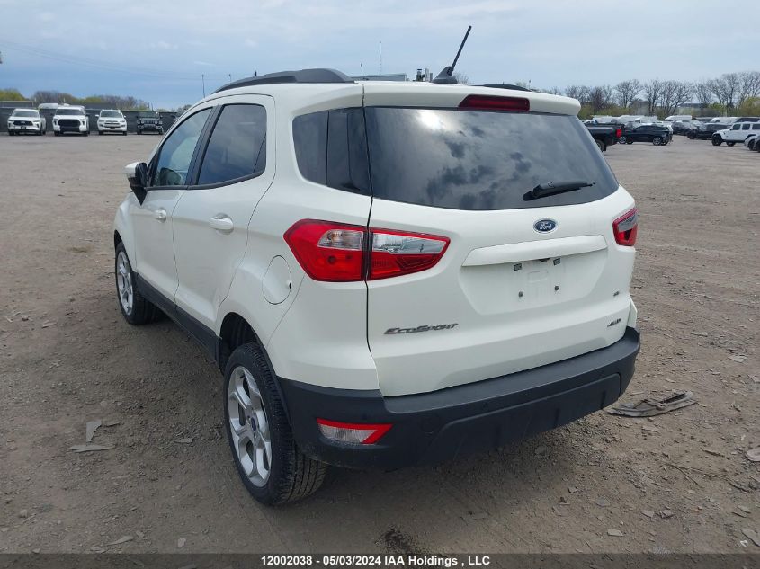 2022 Ford Ecosport Se VIN: MAJ6S3GL1NC467235 Lot: 12002038