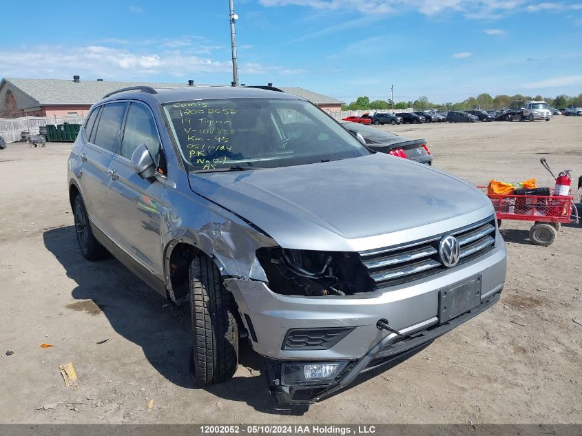 2019 Volkswagen Tiguan Se/Sel/Sel R-Line Jet-Black/Sel R-Line VIN: 3VV2B7AX8KM108858 Lot: 12002052