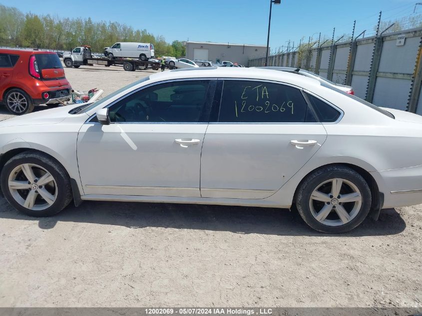 2013 Volkswagen Passat VIN: 1VWBN7A37DC076697 Lot: 12002069