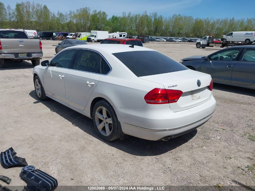 2013 Volkswagen Passat VIN: 1VWBN7A37DC076697 Lot: 12002069