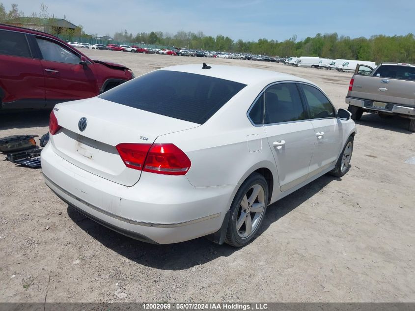 2013 Volkswagen Passat VIN: 1VWBN7A37DC076697 Lot: 12002069