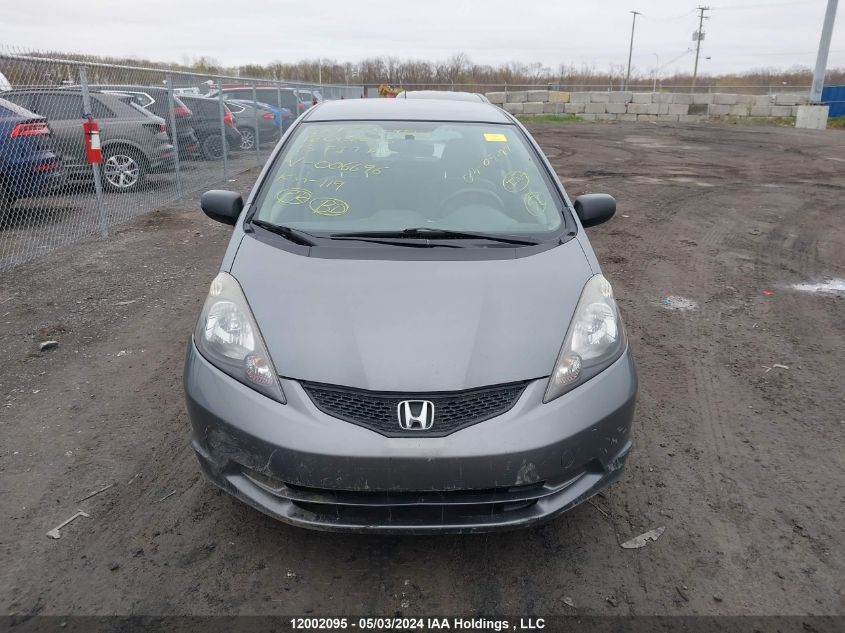 2013 Honda Fit Dx VIN: LUCGE8G26D3006696 Lot: 12002095