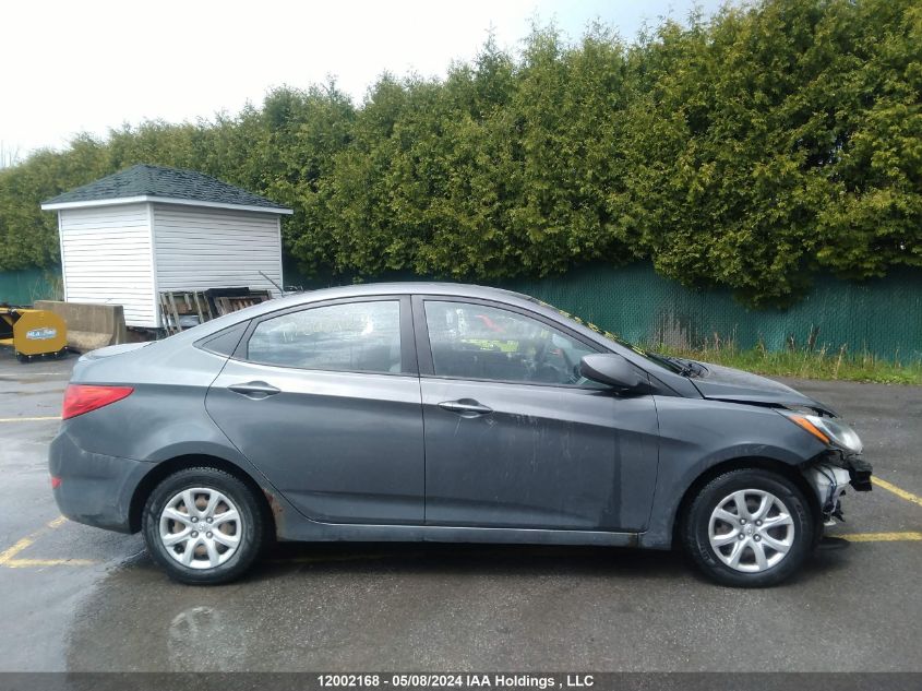 2013 Hyundai Accent VIN: KMHCT4AEXDU303657 Lot: 12002168