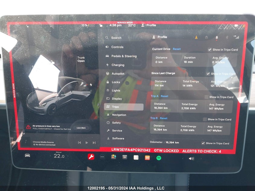 2023 Tesla Model 3 VIN: LRW3E1FA4PC921342 Lot: 12002195