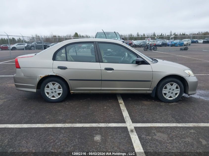 2004 Honda Civic Sdn VIN: 2HGES16344H928291 Lot: 12002316
