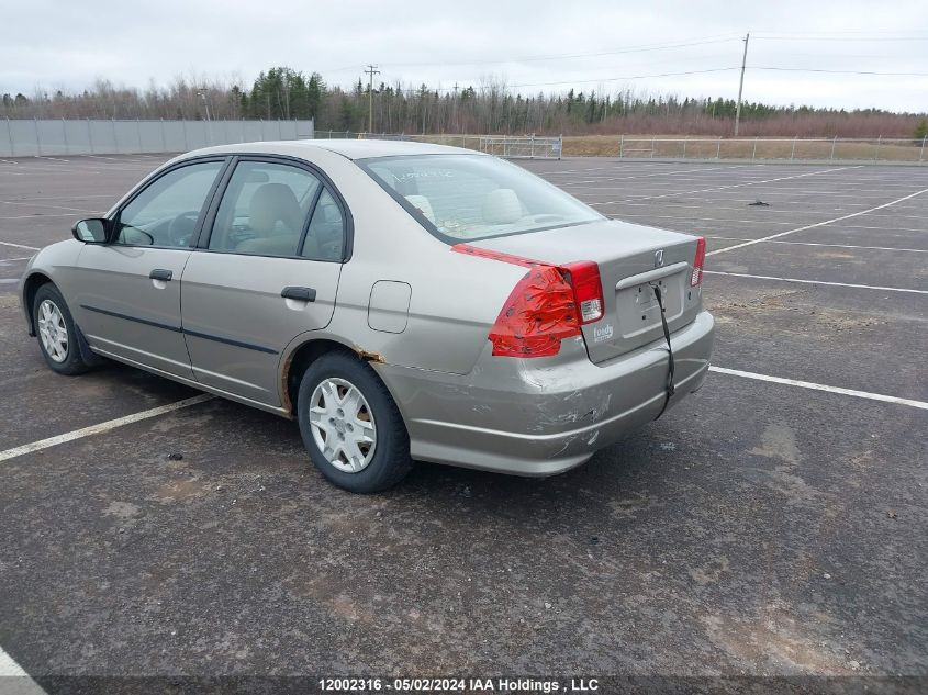 2004 Honda Civic Sdn VIN: 2HGES16344H928291 Lot: 12002316