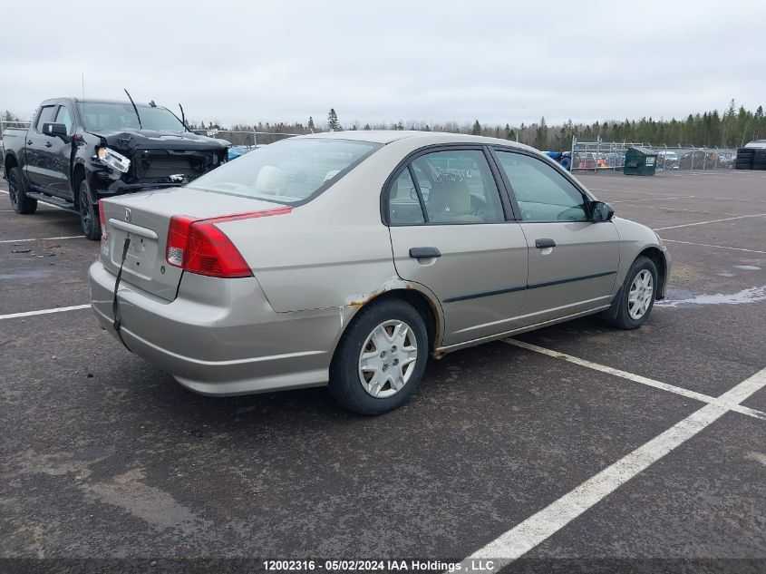 2004 Honda Civic Sdn VIN: 2HGES16344H928291 Lot: 12002316