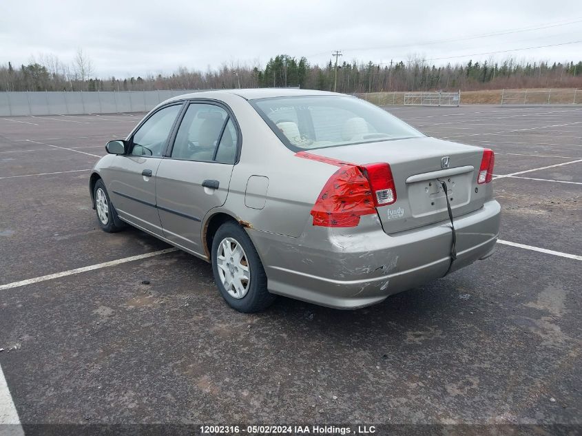 2004 Honda Civic Sdn VIN: 2HGES16344H928291 Lot: 12002316