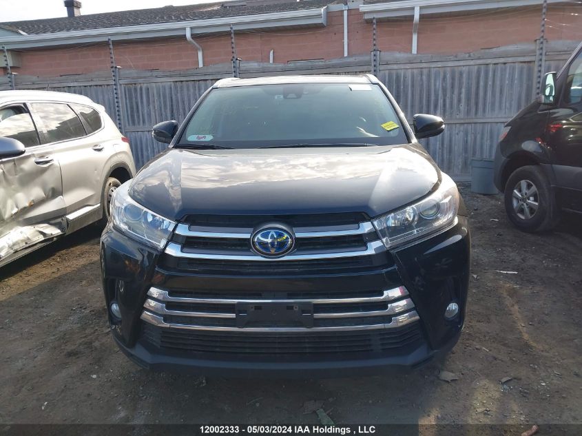 2019 Toyota Highlander Hybrid/Xle VIN: 5TDJGRFH8KS075420 Lot: 12002333