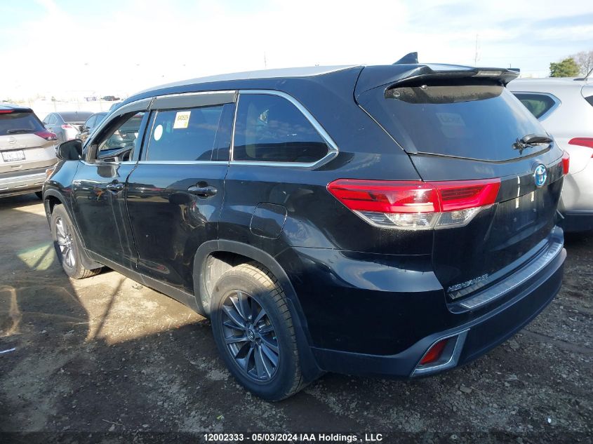 2019 Toyota Highlander Hybrid/Xle VIN: 5TDJGRFH8KS075420 Lot: 12002333