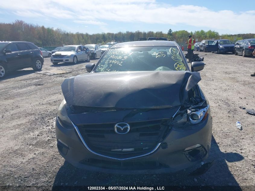 2015 Mazda Mazda3 VIN: JM1BM1U7XF1239942 Lot: 12002334