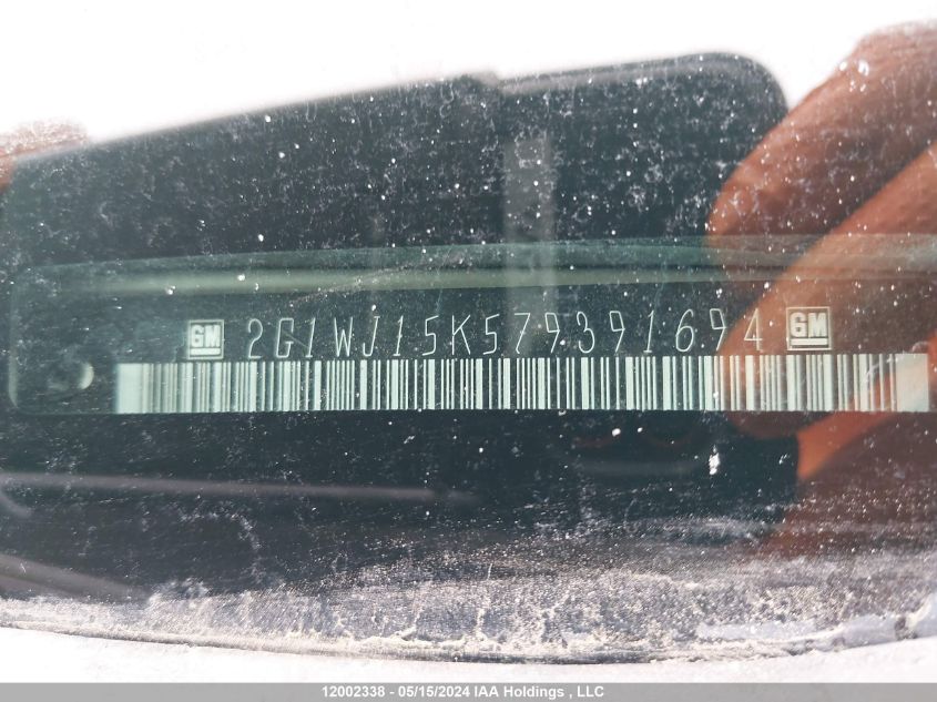 2007 Chevrolet Monte Carlo Ls VIN: 2G1WJ15K579391694 Lot: 12002338